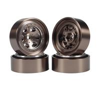 XAQRYQO Neumáticos de Coche RC para TRX4-M para Bronco para Defender FCX24 SCX24 AX24 Llantas Beadlock Que Se Adaptan A Neumáticos TRX4M para Actualización De Orugas RC 1/18(Brown)