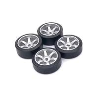 XAQRYQO Neumáticos de Coche RC para Wltoys 284131 K969 K979 K989 para Mini-Z 1:28 RC Car 1/28 Piezas De Actualización Neumático Deriva 25 Mm Llanta Rueda Metal(White)