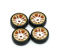 XAQRYQO Neumáticos de Coche RC para WLtoys 284131 K969 K989 para Iw04m para Mini-Q para Mini-Z RC Car Repuestos De Metal Ruedas Deriva Modificadas Cubiertas Neumáticos(Yellow,BK)