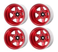 XAQRYQO Piezas de radiocontrol para TRX4 para Axial para SCX10 90046 UTB18 1/10 RC Carrero 8.9 Mm De Metal 1. "Bordeo La Rueda Cuentas(Red)