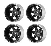 XAQRYQO Piezas de radiocontrol para TRX4 para Axial para SCX10 90046 UTB18 1/10 RC Carrero 8.9 Mm De Metal 1. "Bordeo La Rueda Cuentas(Black)