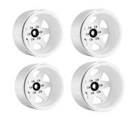 XAQRYQO Piezas de radiocontrol para TRX4 para Axial para SCX10 90046 UTB18 1/10 RC Carrero 8.9 Mm De Metal 1. "Bordeo La Rueda Cuentas(Silver)