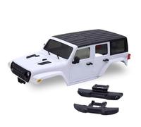 XAQRYQO Piezas de radiocontrol para TRX4M para Bronco para Defender para Wrangler 1/18 RC Crawler para Chasis ABS Hardtop Body Kit con Parachoques Delantero Trasero(Silver)