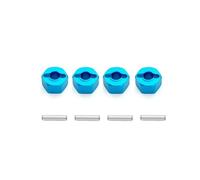 XAQRYQO Piezas para Coches RC para 1/10 para Traxxas para Slash 4x4 para MJX H16 16207 RC Piezas Actualización 4 De Montaje Adaptador para Cubo Hexagonal Rueda Aluminio 12 Mm Espesor 7(Sky Blue)