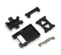 XAQRYQO Piezas para Coches RC para FMS 1/18 para Eazyrc para Arizona para Bronx para Rochobby para Fire para Horse Soporte Servo Viga De Metal Caja Cambios Piezas Actualización Coche RC(Black)