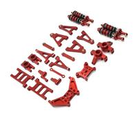XAQRYQO Piezas para Coches RC para MJX 14301 14302 1/14 RC Car Parts Metal Front and Rear para Swing Arm Steering Cup Shock Absorber Upgrade Kit Replacement DIY(Red)