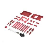 XAQRYQO Piezas para Coches RC para MN D90 D91 D96 MN98 MN99S 1/12 RC Car Repuestos Barras De Acoplamiento Fijas Metal, Caja Dirección, Cabina, Viga Trasera, Etc. Kits Actualización(Red)