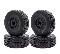 XAQRYQO Piezas para Coches RC para Slash para Arrma para Senton para HuanQi 727 1/10 RC Car 4 Uds Neumáticos De Camión Recorrido Corto 112mm Rueda con Hex. 12mm(A)