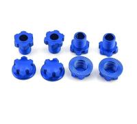 XAQRYQO Piezas para Coches RC para Traxxas 1/10 para E-Revo 2.0 para Maxx 1/8 para Sledge Adaptador para Cubo Hexagonal De Rueda Estriada Metal 17 Mm 8654 Piezas Actualización Automóvil RC(Blue)