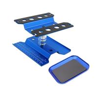 XAQRYQO Piezas para Coches RC para Traxxas para Axial para Arrma 1/10 1/12 1/16 RC Car Work Stand Repair Workstation Elevador De Rotación 360° con Bandeja Tornillos(Blue)