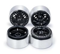 XAQRYQO Piezas RC para Axial para SCX6 AXI05000 para Wrangler 1/6 2,9 "Llantas para Cubo De Rueda Beadlock RC Crawler Modificación Piezas De Mejora De Coche Accesorios(Black)