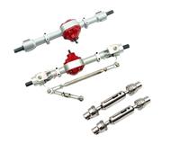 XAQRYQO Piezas RC para MN D90 D91 D96 D99S para MN99S MN96 MN90 MN99 FJ45 1/12 RC Cars Metal Gear Delantero Trasero Puente Eje Set Drive Shaft RC Cars Upgrade Parts Accesorios(Silver)