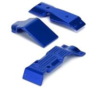 XAQRYQO Piezas RC para Traxxas 1/10 para E-Revo para VXL 2.0 86086-4#8637 Delantero 2 Piezas Trasero 1 Pieza Placa Deslizamiento Protector Chasis Piezas Actualización Coche RC Accesorios(Blue,Set)