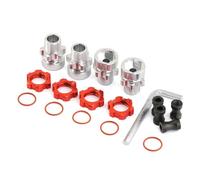 XAQRYQO Piezas RC para Traxxas 1/10 para Slash 2WD 4X4 para Rustler para Stampede 2WD 4X4 Piezas Actualización Auto RC Reemplazo Adaptador para Cubo Hexagonal Rueda Estriada 12 Mm A 17 Mm(Red)