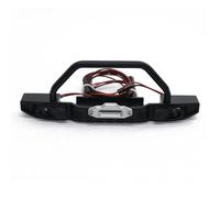 XAQRYQO RC Parachoques para Traxxas para TRX4 para Axial para SCX10 Coche RC Crawler 1/10 Piezas De Mejora: Parachoques Delantero Y Trasero Metal con Luz(Front)