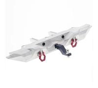 XAQRYQO RC Parachoques para Traxxas para Trx4 para Defender para Bronco para SCX10 II 90046 1/10 RC Crawler Car, Parachoques Trasero con Enganche De Remolque(Silver)