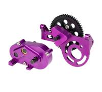 XAQRYQO RC Transmisión para Comp para Builds para Cheater para Rigs Caja De Transferencia Soporte Motor Delantero con Engranaje Recto Delrin 1/10 RC Crawler Car(Purple)