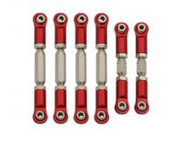 XAQRYQO RC Varillas para Arrma para Granite para SENTON para VORTEKS para Big para Rock 1/10 RC Piezas De Mejora Coche Varillas Amarre Metal Conjunto Enlaces(Red)