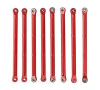 XAQRYQO RC Varillas para LOSI para LMT 4WD 1/8 RC Camión Actualización De Coche Piezas Accesorios 8 Uds Varilla Enlace Chasis Metal(Red)