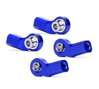 XAQRYQO Varilla de Tracción para Axial para SCX10 D90 1:10 RC Car Crawler Repuestos 4 Piezas Aluminio 6061 M3 Extremo De Barra Pivote Doblado Ancho Bolas(Blue)