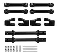 XAQRYQO Varilla de Tracción para Losi, Mini, LMT, Monster Truck 1/18 RC Car, Piezas De Actualización Metal, Juego Barras Antivuelco Delanteras Y Traseras Aleación Aluminio(Black)