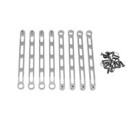 XAQRYQO Varilla de Tracción para MN para MN168 LC79 para MN78 1/12 RC Car Aleación De Aluminio para Actualización Varilla Fijación Chasis 8 Piezas Enlace Marco(Silver)