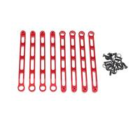 XAQRYQO Varilla de Tracción para MN para MN168 LC79 para MN78 1/12 RC Car Aleación De Aluminio para Actualización Varilla Fijación Chasis 8 Piezas Enlace Marco(Red)
