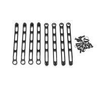 XAQRYQO Varilla de Tracción para MN para MN168 LC79 para MN78 1/12 RC Car Aleación De Aluminio para Actualización Varilla Fijación Chasis 8 Piezas Enlace Marco(Black)