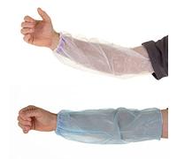 XARA - Cubre Mangas de Polietileno 0.02mm Ajustables - Protección Desechable para Brazos y Mangas - Sellado a Mano - Color Blanco - Pack 100