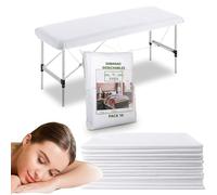 XARA Sabanas Camilla Ajustables de TNT Desechables 95x220cm - 20gr - Pack 10 - Sabanas Desechables Camilla Masaje - Funda Camilla Plegable 100% Reciclables - Repele Líquidos