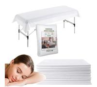 XARA - Sabanas Desechables No Ajustables 80x200cm (Pack 40) - Funda Camilla Estetica Hipoalergénicas - Sabanas Desechables Camilla Masaje Repele Liquidos para Clinicas o Salones de Belleza.