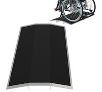 XARILK Rampa de umbral de puente de aluminio de 70 cm de ancho x 4 cm de alto con soportes desmontables, rampa resistente de 300 kg para silla de ruedas con superficie antideslizante para sillas de