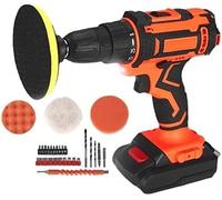 XARONF Kit de pulidor de búfer de Coche inalámbrico, pulidor de búfer, pulidor de Coche rotativo, máquina de Cera, velocidades Variables con Almohadillas de Espuma, Almohadillas de Lana