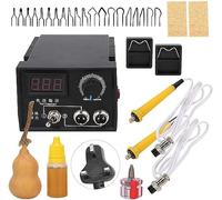 XARONF Kit de Quema de Madera, Juego de máquina de pirograbado Profesional de Doble Pluma con 20 Puntas de pirograbado, portalápices de Calabaza pequeña, Destornillador de Esponja