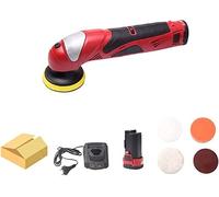 XARONF Pulidora de 12V con batería de Litio, máquina de Pulido Recargable, pulidora de Coche, máquina de Encerado de Velocidad Ajustable, Almohadillas pulidoras (Color : Kit1)