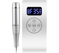 XARONF Taladro de uñas Profesional 2 en 1, Lima de uñas eléctrica inalámbrica de 35000 RPM con lámpara Secadora de uñas for acrílico, Gel, Pulido de manicura y pedicura (Color : White)