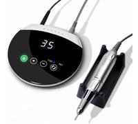 XARONF Taladro de uñas Profesional de 35000 RPM, Lima electrónica de Escritorio, manicura, pedicura, Taladro de uñas eléctrico con Pantalla táctil for uñas acrílicas de Gel (Color : White)