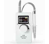 XARONF Taladros de uñas for uñas acrílicas, máquina de Kit de Taladro de uñas Recargable de 40000 RPM con batería, Herramientas de Gel eléctricas portátiles de 80 W, Pulido, eliminación de uñas