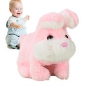 Xasbseulk Animales domésticos interactivos para la infancia - Conejo interactivo caminante con sonidos | Conejo interactivo - para niños, niñas, niños, cumpleaños, Pascua y Navidad