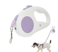 Xasbseulk Correa retráctil para perros de exterior | 5 metros de cinta de arrastre extensible para perros con iluminación LED - Cuerda resistente para - Para aventura al aire playa camping