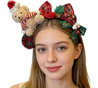 Xasbseulk Navideñas - Aro Para El Pelo Con Diseño De Oso - Diadema De Navidad Para Niñas - para Adolescentes y Mujeres Fiestas de Cumpleaños Celebraciones Fotográficas Festivales y Cosplay