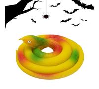 Xasbseulk Serpientes falsas - Juguete de serpiente realista de 31,5 pulgadas, accesorios de broma espeluznantes para la de Halloween para el Día de los Inocentes