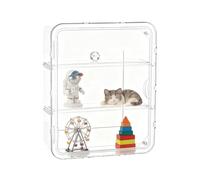 Xasbseulk Vitrina Transparente - Almacenamiento de 3 Niveles Con Puerta Magnética - Caja De Almacenamiento De Muñecas Acrílico Con Estantes Desmontables - Para Lugar De Trabajo Aula Museo Y Exposición