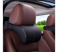 XATHKJOE Reposacabezas Coche Cojin, para Tesla Model Y Juniper 2025 2026 Almohadas para el Cuello del automóvil, Cómodo, Suave y Transpirable,A-Black