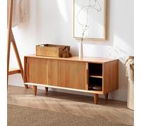 XAUBXYVR Banco Zapatero de Madera Maciza con cojín, 2 Puertas correderas y estantes Ajustables, reposapiés esquinero con Puerta Enrollable para Entrada y Organizador de Zapatos (Nogal, 80 cm)