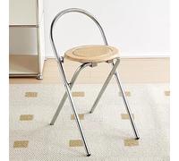 XAUBXYVR Reposapiés Plegable de ratán, Taburete portátil con Asientos Acolchados de ratán y Estructura de Acero, Silla Plegable para Desayuno, para Pub y Tienda. 35 x 45 x 67 cm (14 x 18 x 26 Pulgada