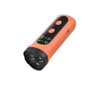 XAUCY Disuasorio ultrasónico de mano para ladridos de perro, recargable, con luz, repelente de perros, portátil, dispositivo de entrenamiento antiladridos, uso al aire libre (naranja)