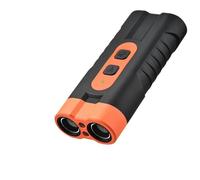 XAUCY Repelente ultrasónico de doble cabeza para perros, dispositivo de entrenamiento de perros recargable por USB, dispositivo de alta potencia con linterna LED (naranja)