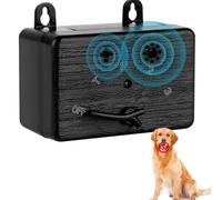 XAUCY Silenciador ultrasónico de ladridos para perros, 4 niveles ajustables, dispositivo de control de ladridos de perro de 50 pies, impermeable, seguro para mascotas y personas (negro)
