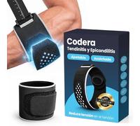 XAUSLY Cincha Epicondilitis Mujer y Hombre - Brazalete Codo de Tenista y Golfista - Codera para Pádel, Gimnasio y Tendinitis - Banda de Compresión Ajustable para Alivio del Dolor y Lesiones (Talla M)